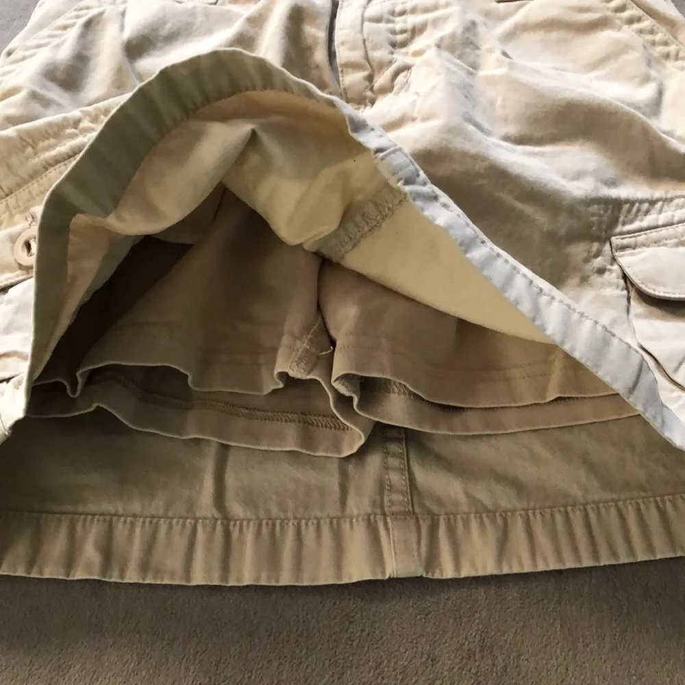 Land's End Skirt Girls Size 10 Tan Khaki Cargo‎
